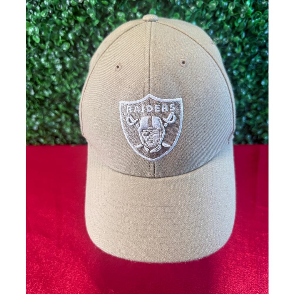 Las Vegas Raiders '47 Brand MVP Hat Tan Khaki Adjustable Snapback Raiders Cap